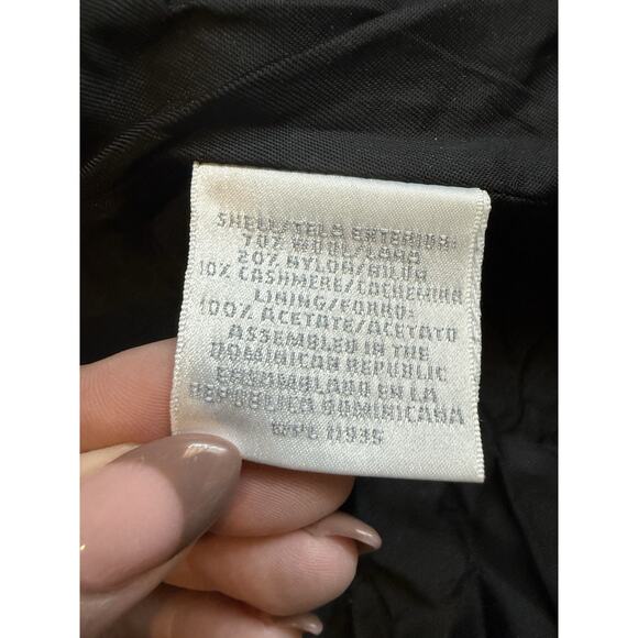 Worthington Maxi Long Coat Wool Nylon Cashmere Sz 14 Charcoal Gray - Picture 4 of 5